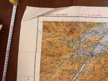 Load image into Gallery viewer, Original WW2 British Army RAF Navy Base Map of Scotland - The Eastern Highlands - The Militaria Shop