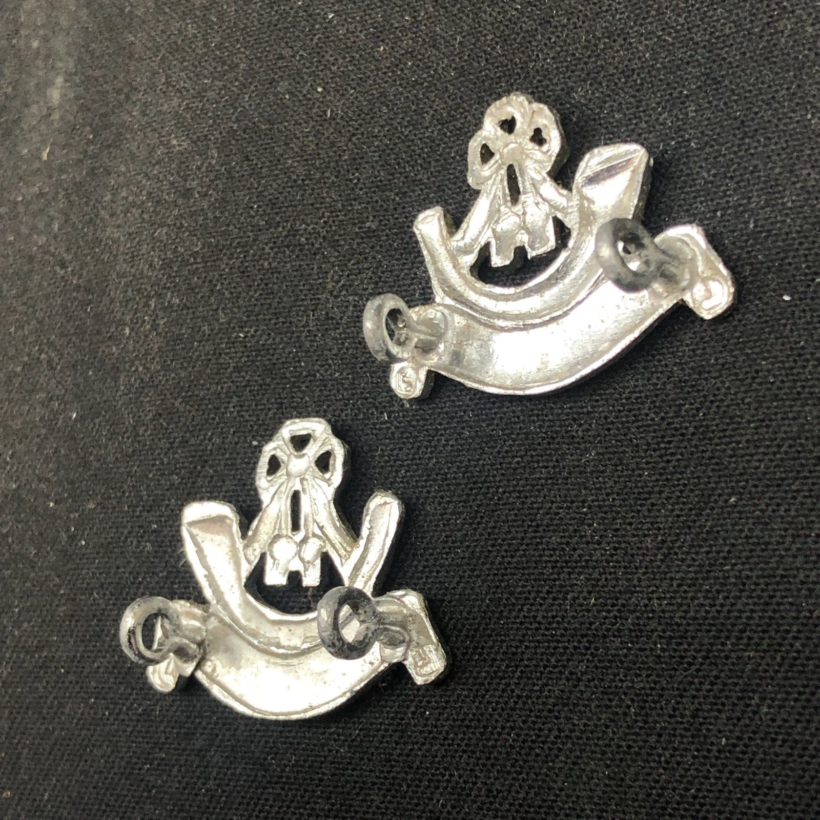 Original British Collar Badge Pair - Light Infantry - The Militaria Shop