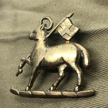 Load image into Gallery viewer, Original WW2 British Army Queen's Royal Regiment (West Surrey) Cap Badge - The Militaria Shop