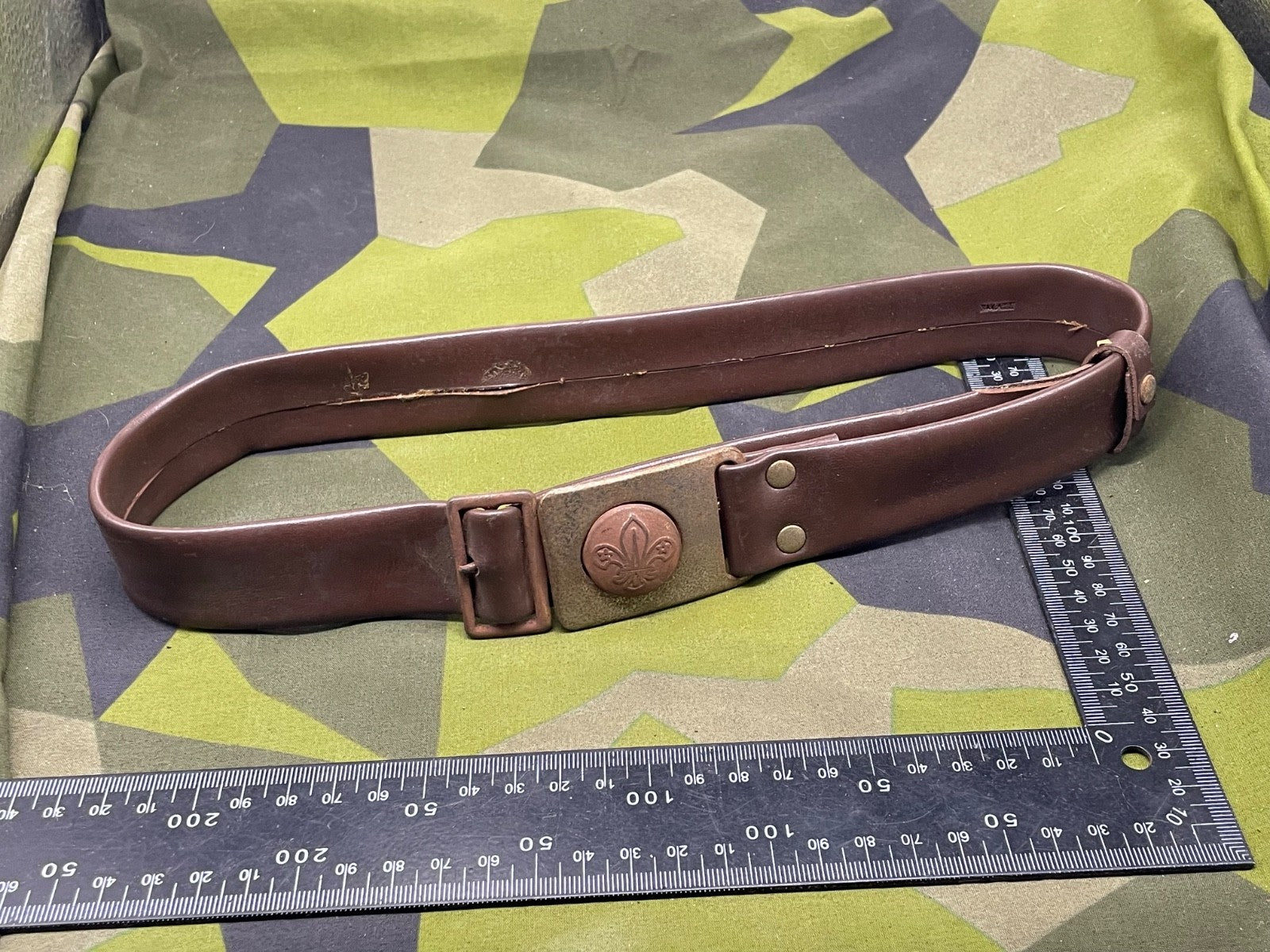 Original Vintage Scout Belt - Approx 30" Waist - The Militaria Shop