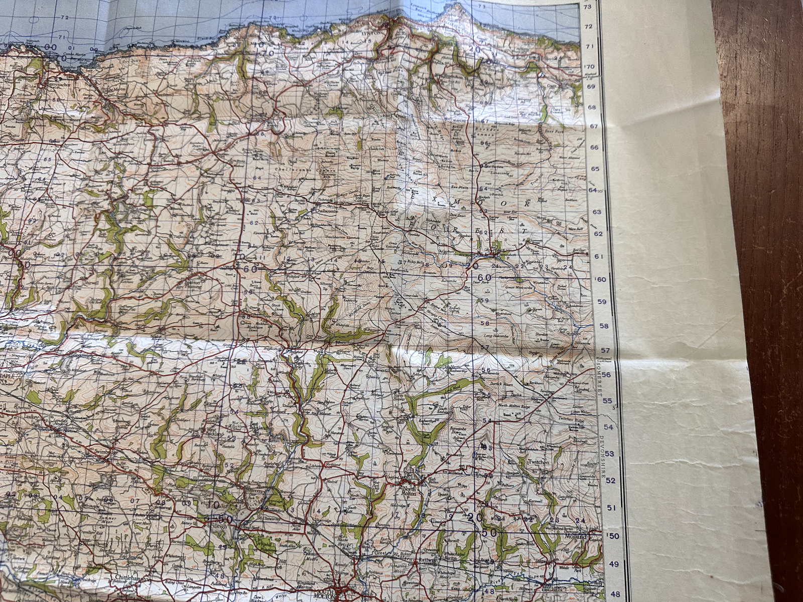 Original WW2 British Army GSGS OS Map of England & Wales - Barnstable - The Militaria Shop