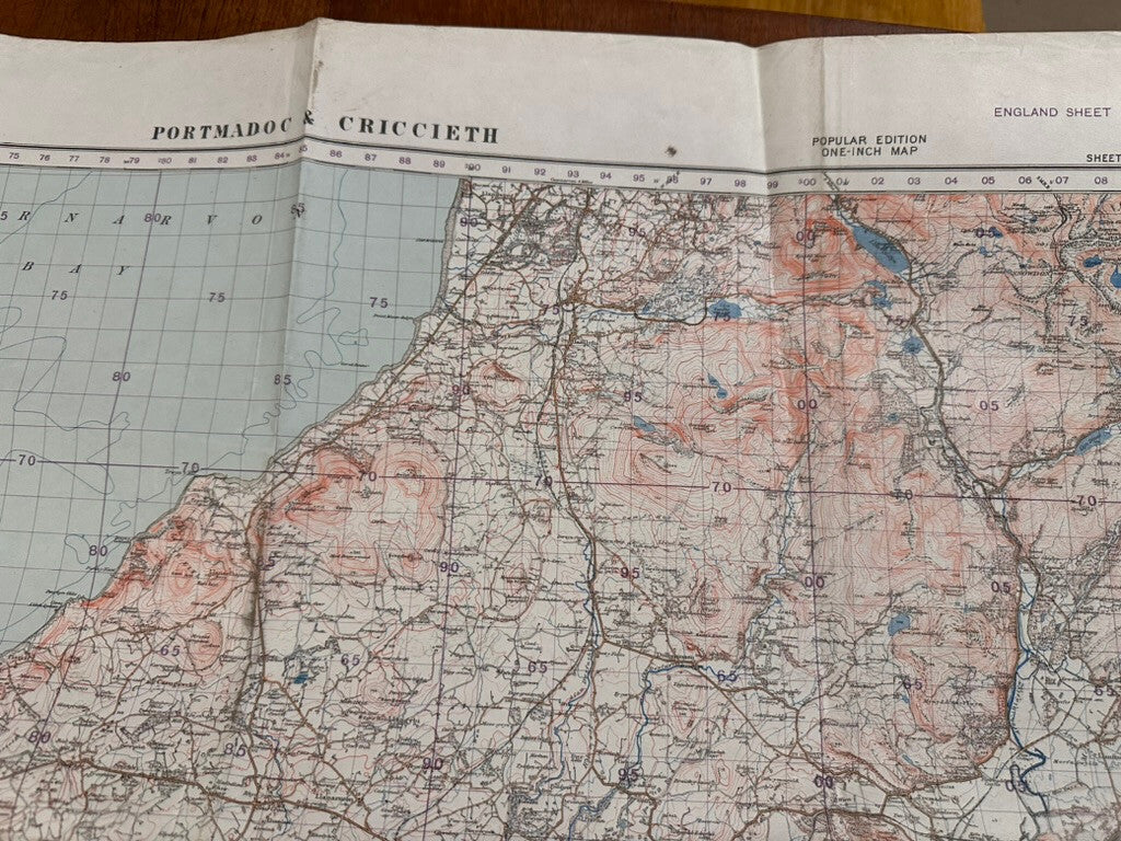 Original WW2 British Army GSGS OS Map of Wales - Portmadoc & Criccieth - The Militaria Shop