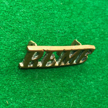 Load image into Gallery viewer, Original WW2 British Army Brass Shoulder Title - REME Engineers - The Militaria Shop
