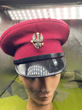 Load image into Gallery viewer, Original British Army Kings Royal Hussars Peaked Cap with Badge - Size 54cm - The Militaria Shop