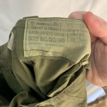Load image into Gallery viewer, Genuine British Army Surplus OD Green Lightweight Combat Trousers Size 80/80/96 - The Militaria Shop