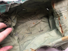 Load image into Gallery viewer, Original US Army Vietnam War Era M1 Camo Helmet Cover - Local Find - Combat Worn - The Militaria Shop