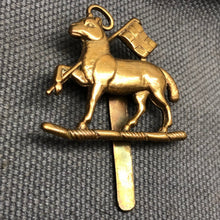 Load image into Gallery viewer, Original WW2 British Army Cap Badge - Queen's Royal Regiment (West Surrey) - The Militaria Shop
