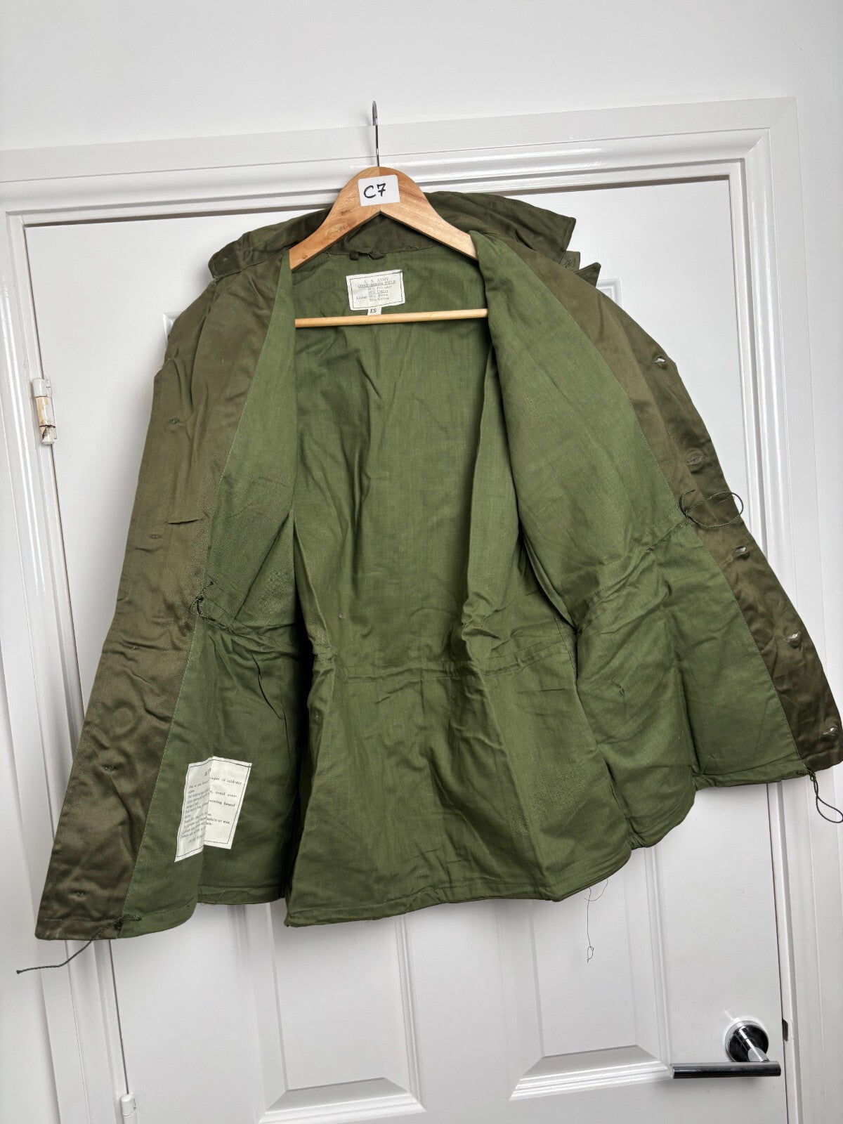 Genuine Unissued U.S Army OD Green Coat Mans Field Jacket Size ES - The Militaria Shop