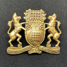 Lade das Bild in den Galerie-Viewer, Original WW1 British Army Regimental Cap Badge - Westminster Dragoons T.Y - The Militaria Shop