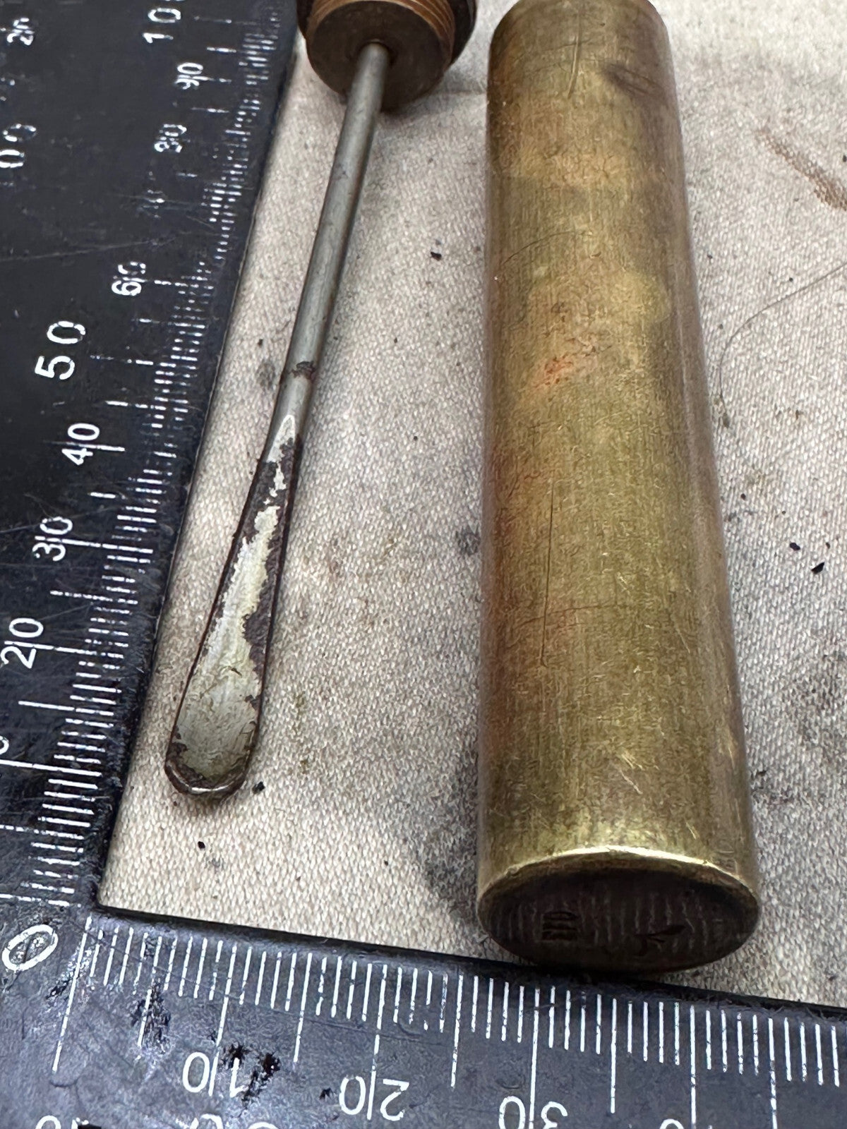 Original WW2 British Army SMLE Enfield Brass Oil Bottle - EFD - The Militaria Shop