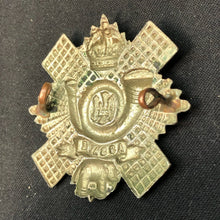 Load image into Gallery viewer, Original WW2 British Army Cap Badge - Highland Light Infantry - HLI - The Militaria Shop