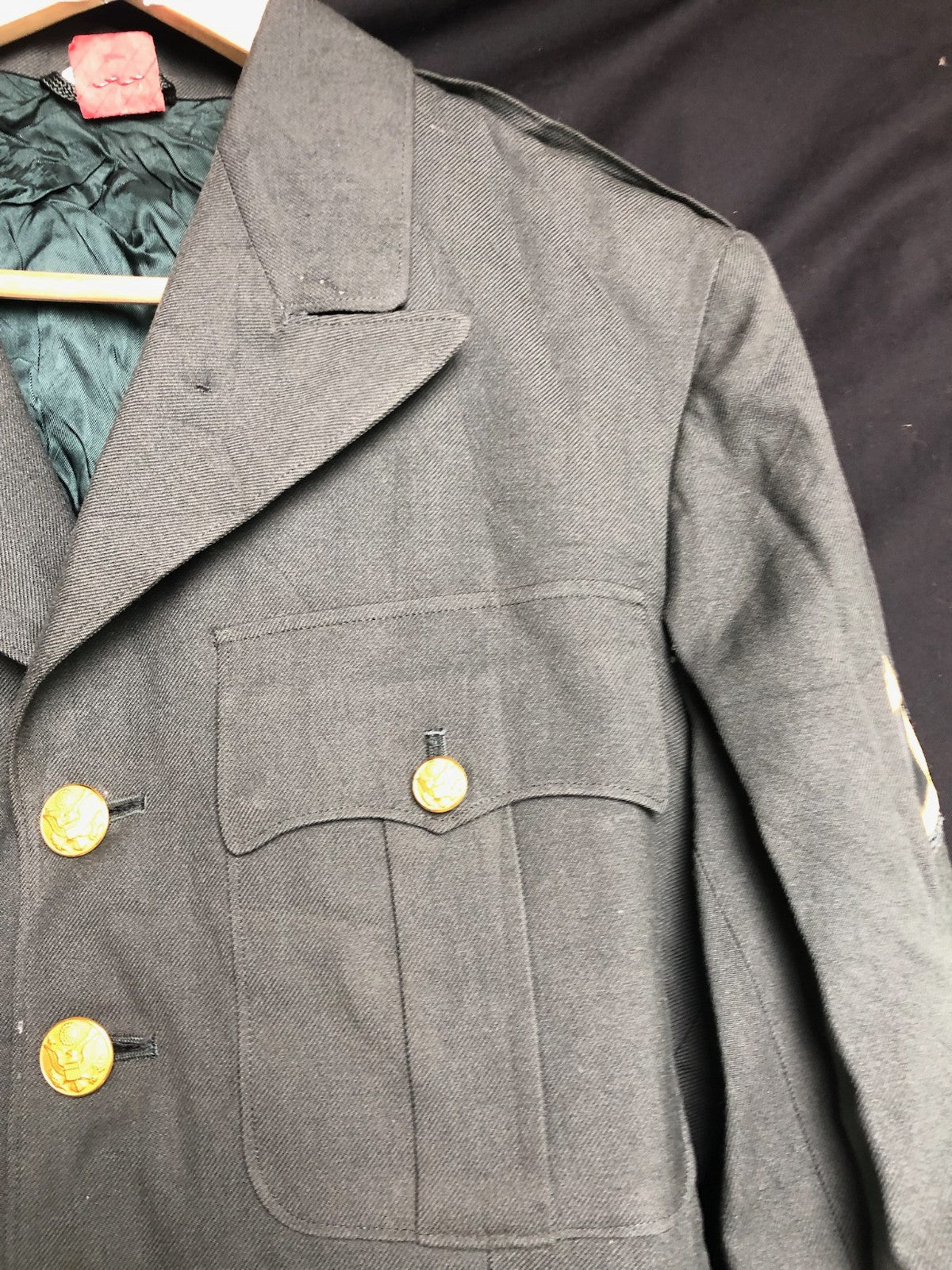 Original US Green 44 Uniform Jacket - Size 38" Chest - Long - The Militaria Shop