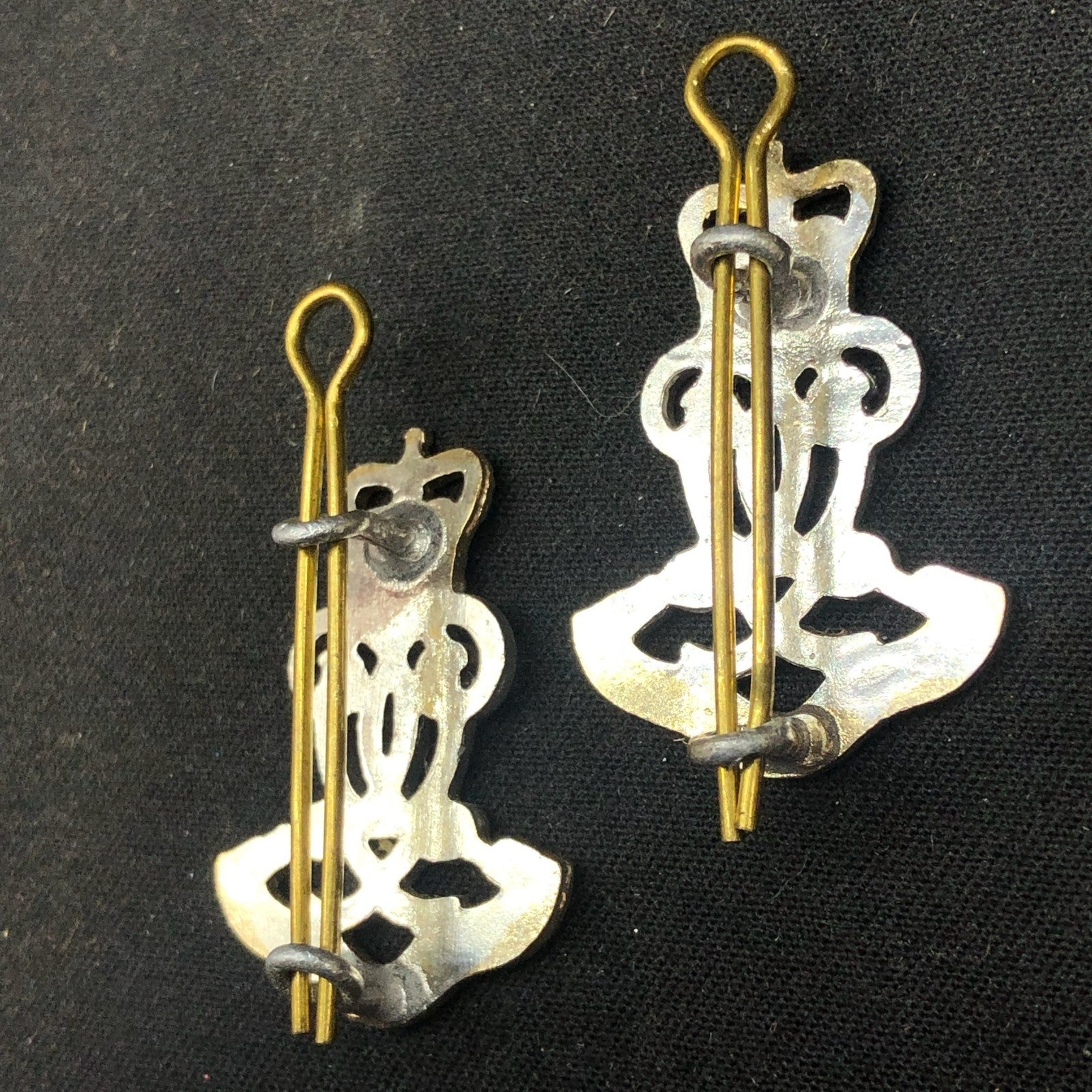 Original British Collar Badge Pair - The Queen's Own Hussars - The Militaria Shop