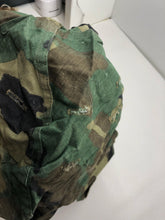 Load image into Gallery viewer, Original US Army Vietnam War Era M1 Camo Helmet Cover - Local Find - Combat Worn - The Militaria Shop