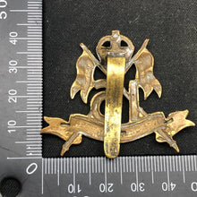 Load image into Gallery viewer, Genuine WW2 British Army Brass Cap Badge - 16th (The Queen's) Lancers - The Militaria Shop
