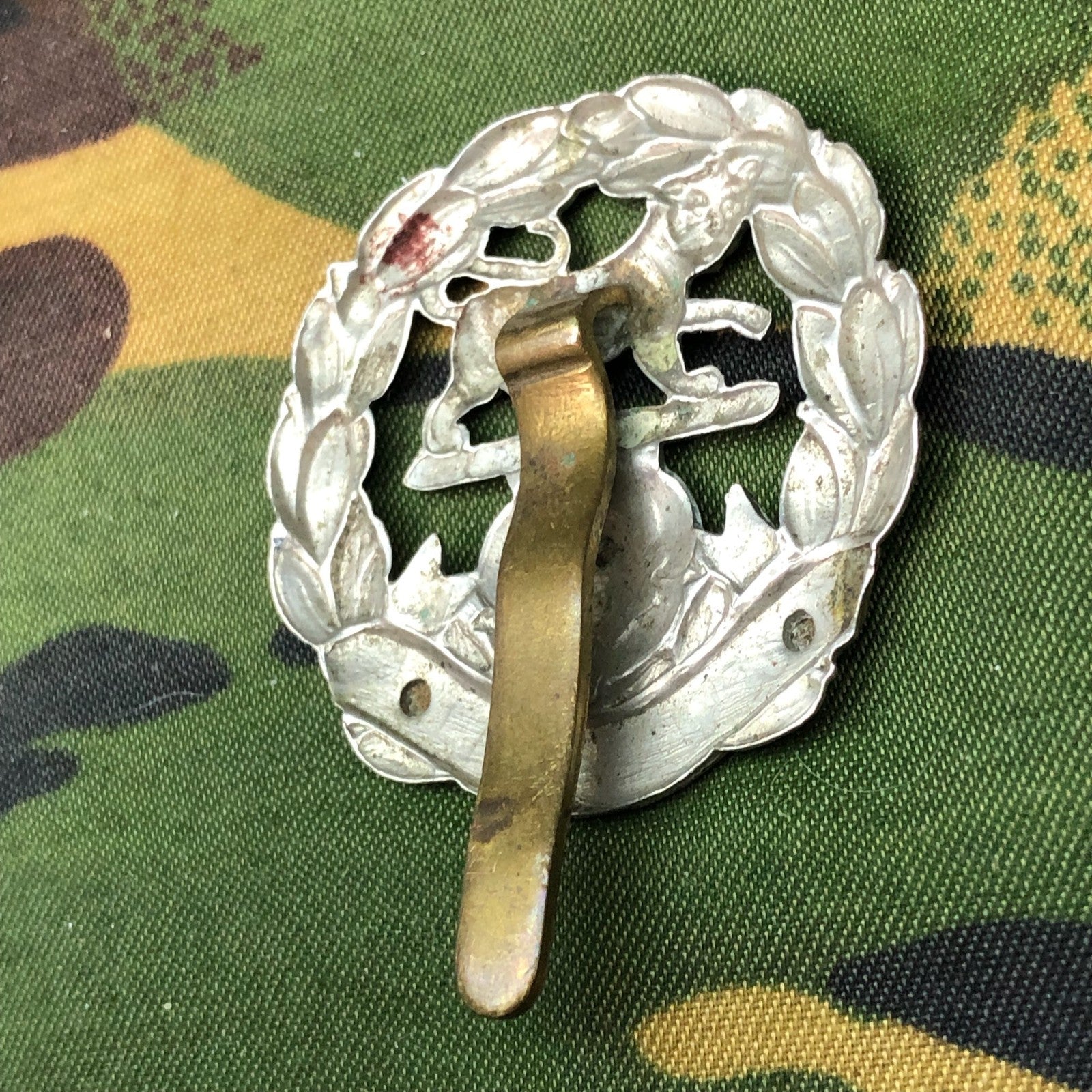Original WW2 British Cap Badge - Royal Hampshire Regiment - The Militaria Shop