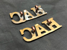 Load image into Gallery viewer, Original WW1 British Army Brass Shoulder Titles - Honourable Artillery Company - The Militaria Shop