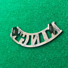 Load image into Gallery viewer, Original WW2 British Army Brass Shoulder Title - King's (Liverpool) Regiment - The Militaria Shop