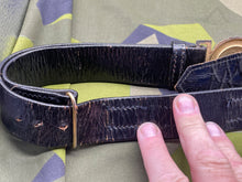 Load image into Gallery viewer, Original British Royal Navy Officer's Black Leather Belt with Gilt Buckle - The Militaria Shop