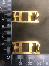 Load image into Gallery viewer, Original WW1 British Army 11th Hussars Brass Shoulder Title Pair - The Militaria Shop