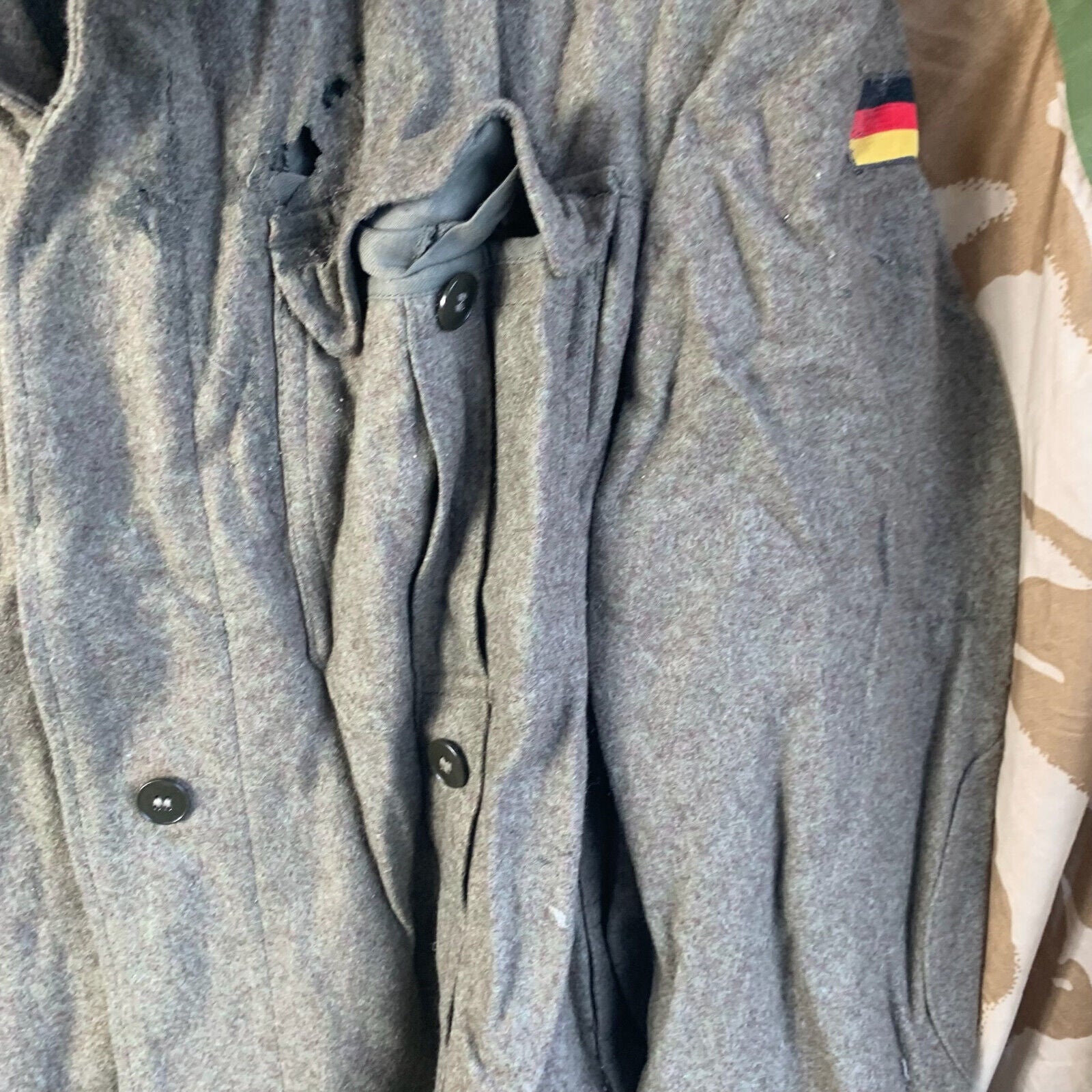 West German Field Jacket Green Wool Shirt Military Uniform Germany - 162/92 - The Militaria Shop