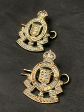 Load image into Gallery viewer, Original WW2 British Army Collar Badge Pair - Royal Army Ordnance Corps RAOC - The Militaria Shop