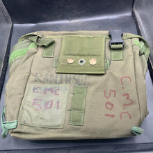 Load image into Gallery viewer, Genuine British Army Surplus OD Green Gas Mask Bag Haversack - The Militaria Shop