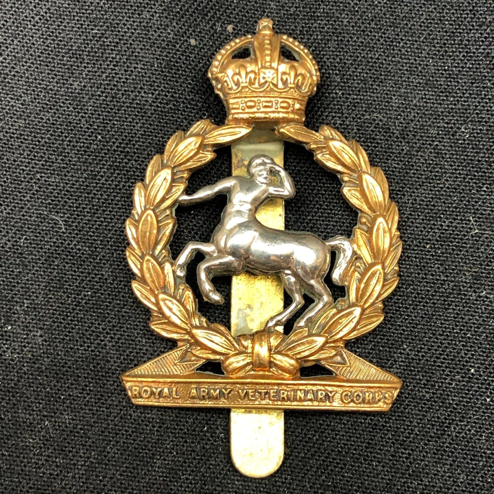 Genuine WW2 British Army Brass Cap Badge - Royal Army Veterinary Corps ...