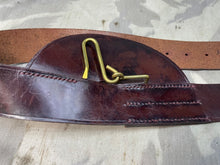 Load image into Gallery viewer, Original British Army Officer's Brown Leather Sword Belt - No Buckle - The Militaria Shop