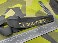 Lade das Bild in den Galerie-Viewer, Genuine British Royal Navy TS Dulverton Cap Tally - Full Length - The Militaria Shop