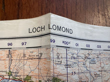 Load image into Gallery viewer, Original WW2 British Army OS Map of Scotland - Lock Lomond - The Militaria Shop