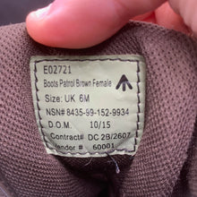Charger l'image dans la galerie, British Army Surplus Brown Leather Female Combat Patrol Boots - Size UK 6 M - The Militaria Shop