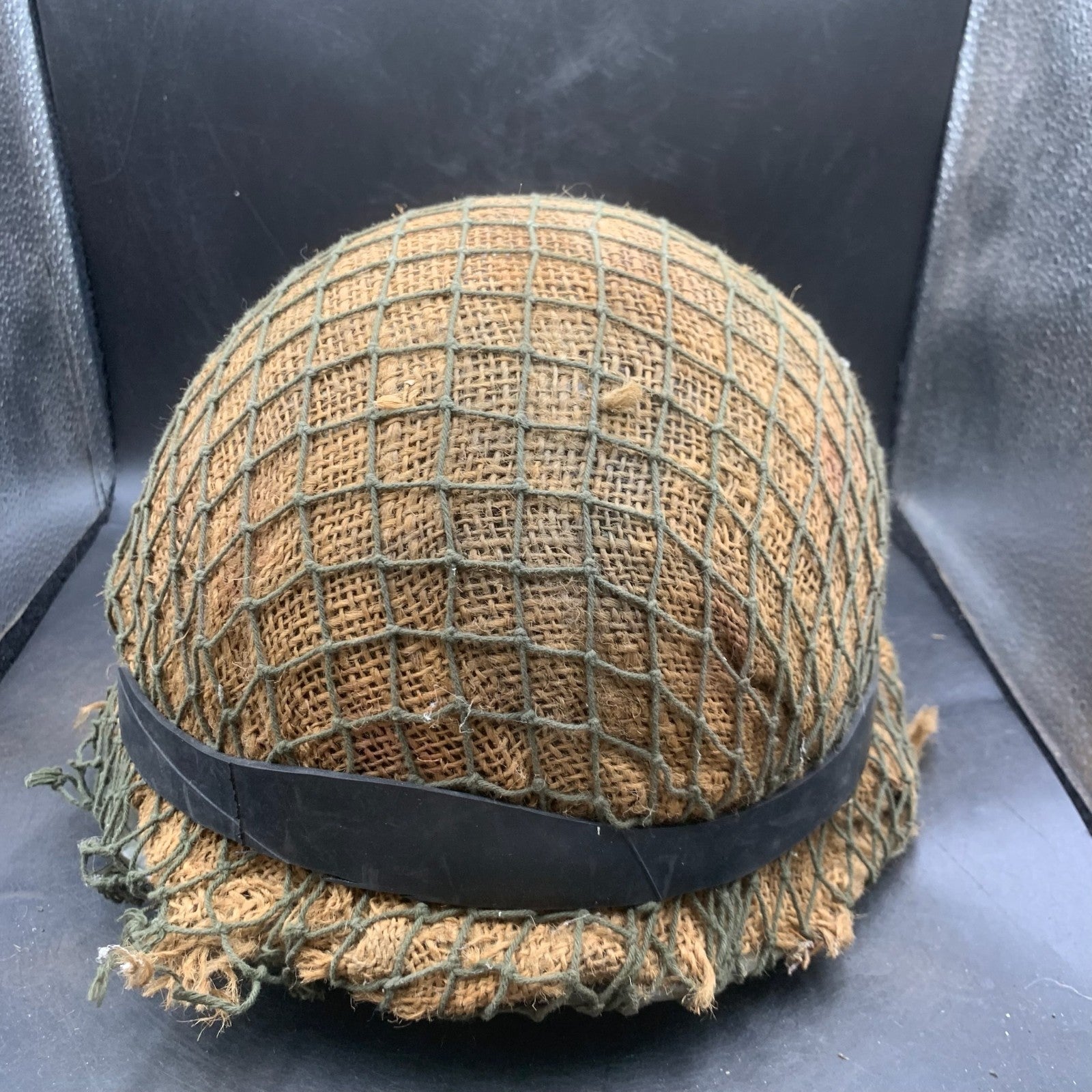 Genuine Dutch Army M53 Euroclone of US M1 Camouflaged Helmet & Liner Set - The Militaria Shop