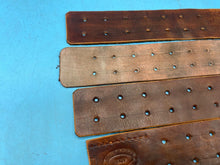 Lade das Bild in den Galerie-Viewer, WW2 German Army belt leather fastening strip. Black Leather Reproduction - The Militaria Shop