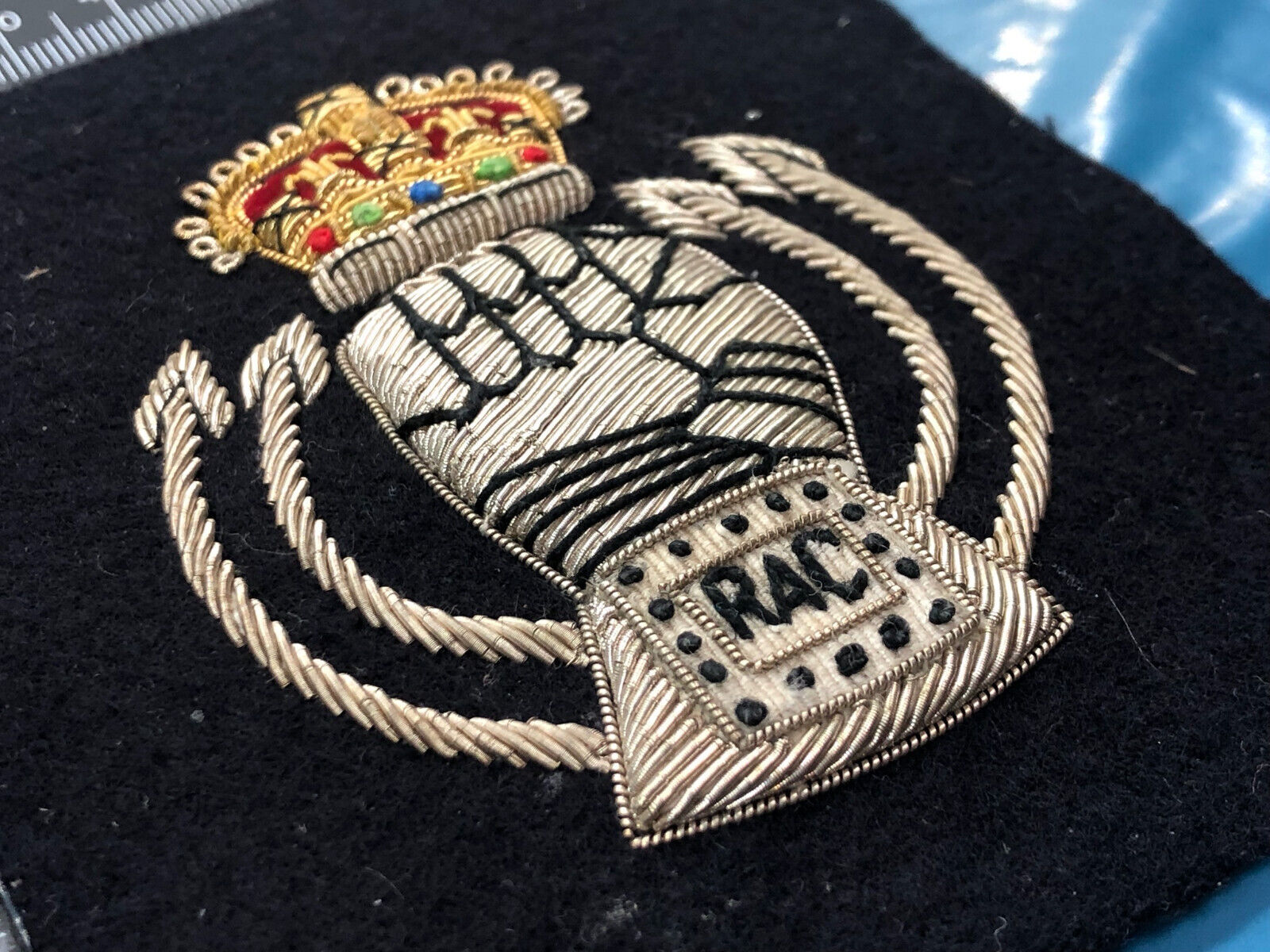 British Army Bullion Embroidered Blazer Badge - Royal Armoured Corps - The Militaria Shop