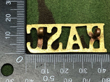 Lade das Bild in den Galerie-Viewer, Original WW2 British Army Brass Shoulder Title - RASC Army Service Corps - The Militaria Shop