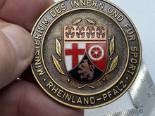 Load image into Gallery viewer, Large Coin Thing - Rheinland-Pfalz - Ministerium Des Innern Und Für Sport - The Militaria Shop