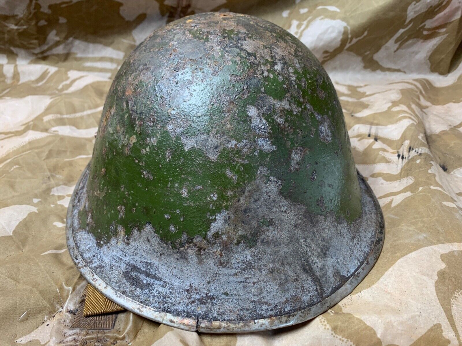 WW2 Mk3 High Rivet Turtle - British / Canadian Army Helmet - Nice Original - The Militaria Shop