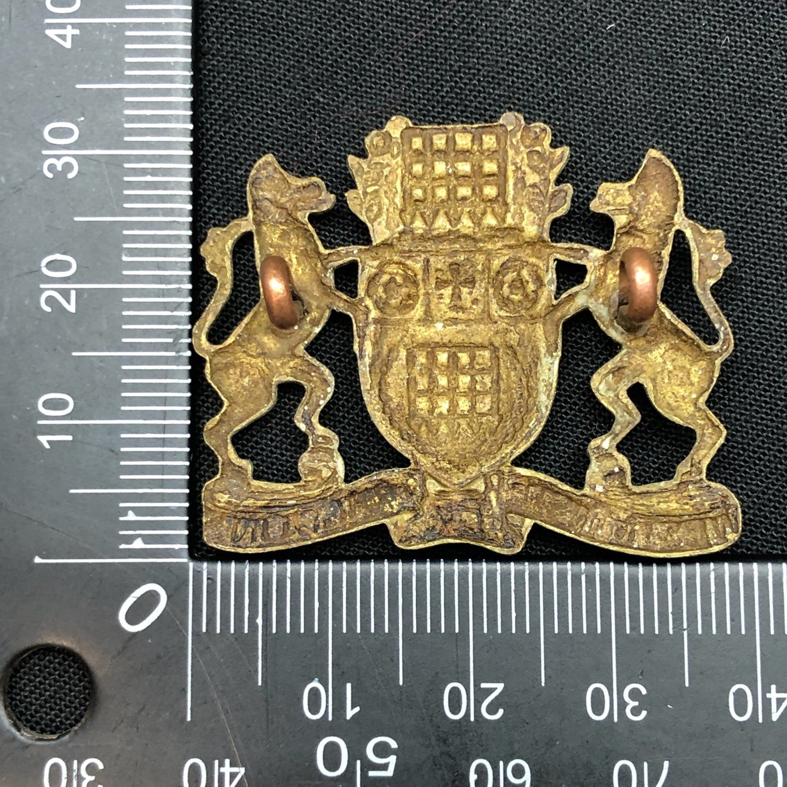 Original WW1 British Army Regimental Cap Badge - Westminster Dragoons T.Y - The Militaria Shop