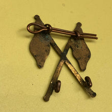 Load image into Gallery viewer, Original WW2 British Army Brass Signallers Flag Sleeve Badge - The Militaria Shop