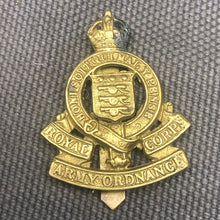 Load image into Gallery viewer, Original WW2 British Army Cap Badge - Royal Army Ordnance Corps RAOC - The Militaria Shop