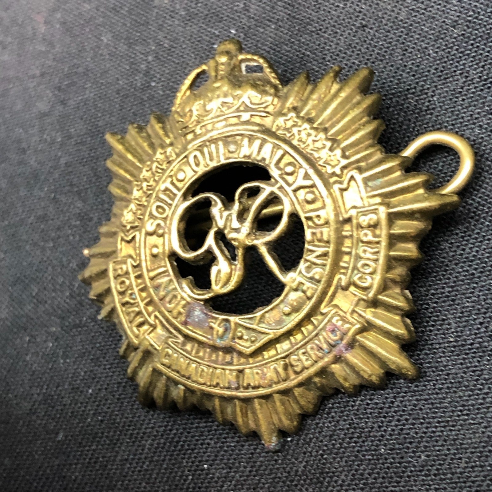 Original Canadian Army Cap Badge - Royal Canadian Army Service Corps - The Militaria Shop