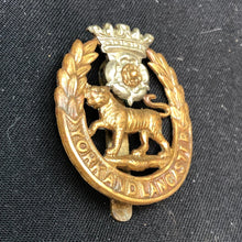 Load image into Gallery viewer, Genuine WW2 British Army Brass Cap Badge - York and Lancaster Regiment - The Militaria Shop