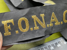 Charger l'image dans la galerie, British Royal Navy Cap Tally for Flag Officer Naval Aviation Command FONAC - The Militaria Shop