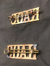 Load image into Gallery viewer, Original WW2 British Army RAOC Army Ordninance Corps Brass Shoulder Title Pair - The Militaria Shop