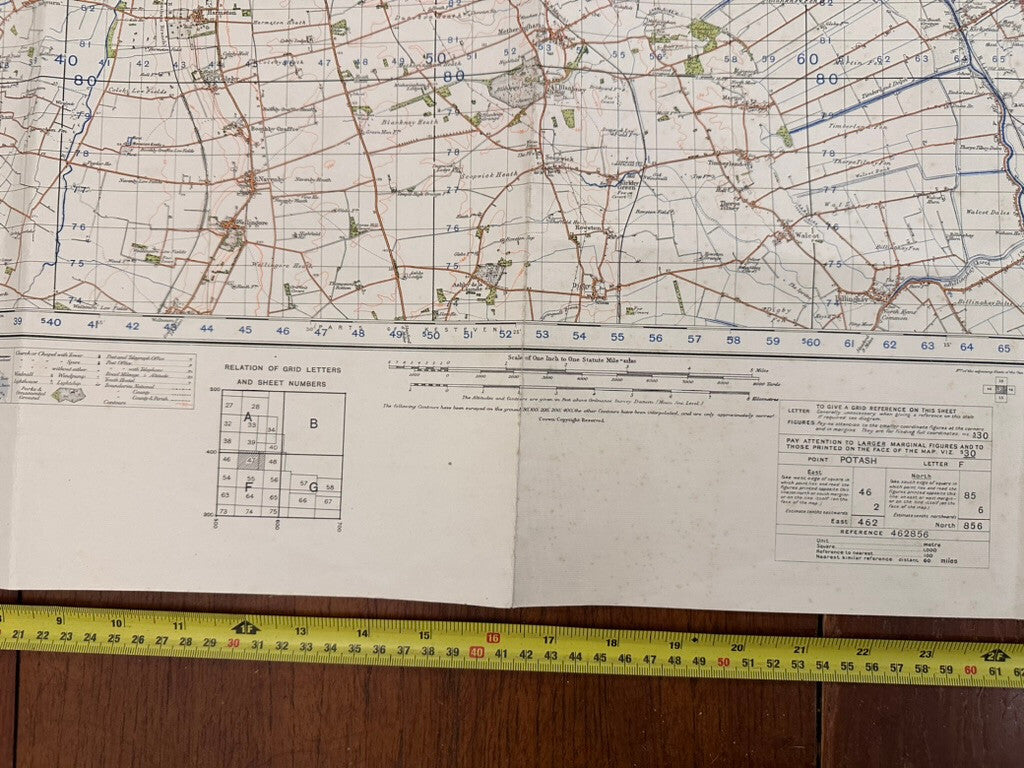Original WW2 British Army GSGS OS Map England - Lincoln - The Militaria Shop