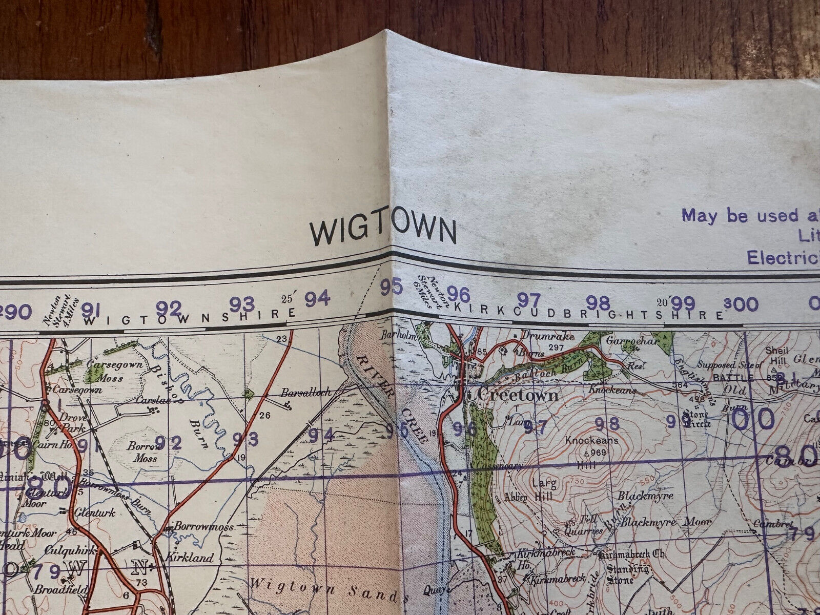 Original WW2 British Army GSGS Map of Scotland - Wigtown - The Militaria Shop