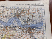 Charger l'image dans la galerie, Original WW2 British Army GSGS OS Map of England - N.E London & Sevenoaks - The Militaria Shop