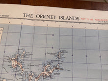 Load image into Gallery viewer, Original WW2 British Army RAF Navy Base Map of Scotland Shetland/Orkney Islands - The Militaria Shop