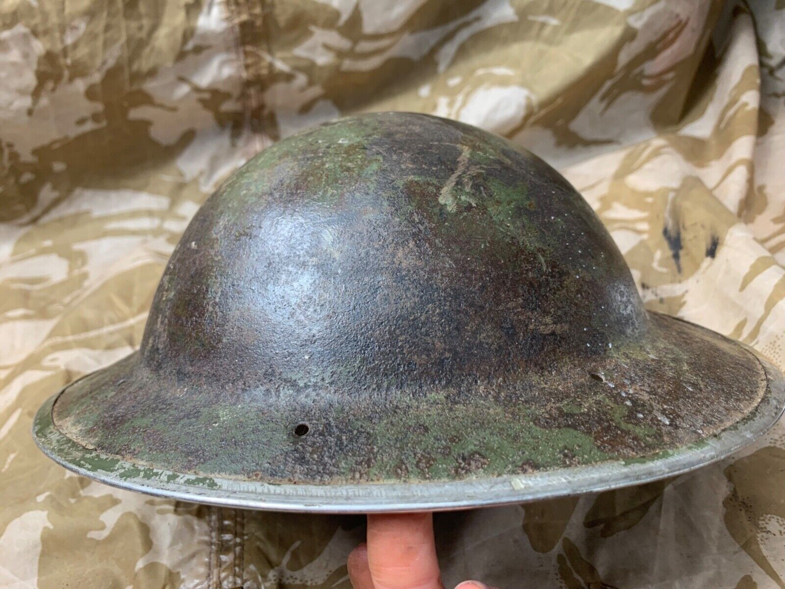Original WW2 South African Army Mk2 Brodie Helmet - British Style Combat Helmet - The Militaria Shop